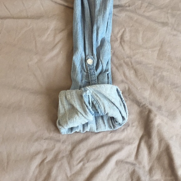 Candie’s - Denim Lace Long Sleeve Adjustable Shirt - Picture 4 of 10